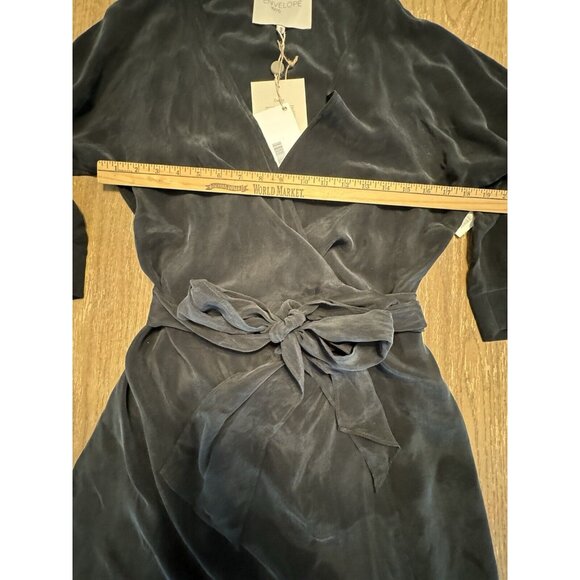 envelope 1976 dress San Diego Black Wrap Minimalist Chic Size 40 NWT $515 - Picture 8 of 16